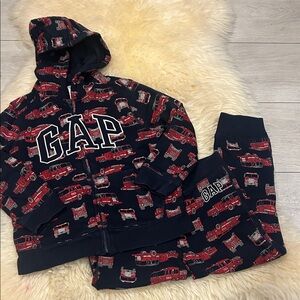 GAP Kids Fire Truck Print Hoodie and Joggers